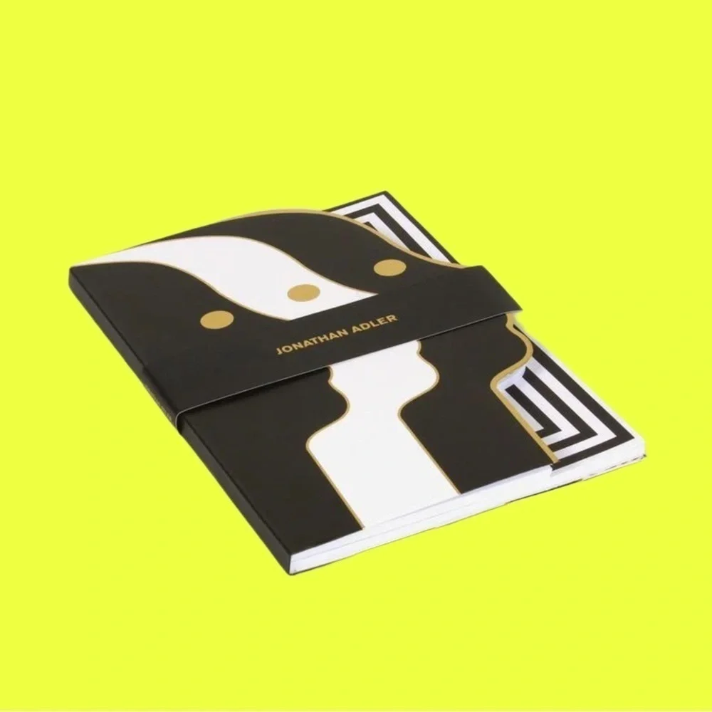 NWT Jonathan Adler A5 Die-cut Faces Notebook, Journal, or Diary with Stickers
